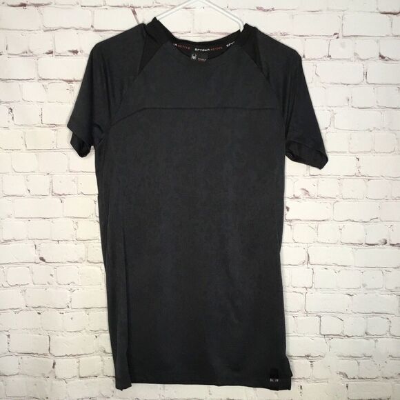 Spyder Active Men's Black ProWeb Microfleece T-Shirt Size M - Picture 1 of 8